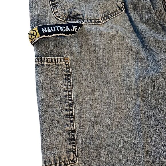 Nautica Blue Denim Loose Fit Carpenter Vintage Jeans Men's Size 34/30 - Picture 8 of 13